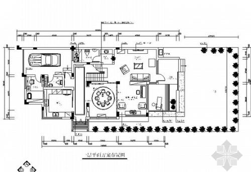 温馨双层洋房住宅装修施工图-1