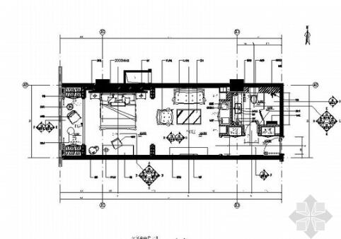 [原创]豪华欧式酒店型公寓样板间装修设计CAD施工图（含...-1