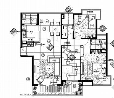 [武汉]权威设计师设计作品温馨舒适2居室设计施工图（含...-1