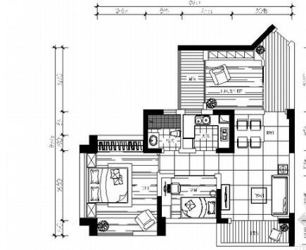 [湖北]精装修87㎡两居室样板房室内设计CAD装修图（含效...-1