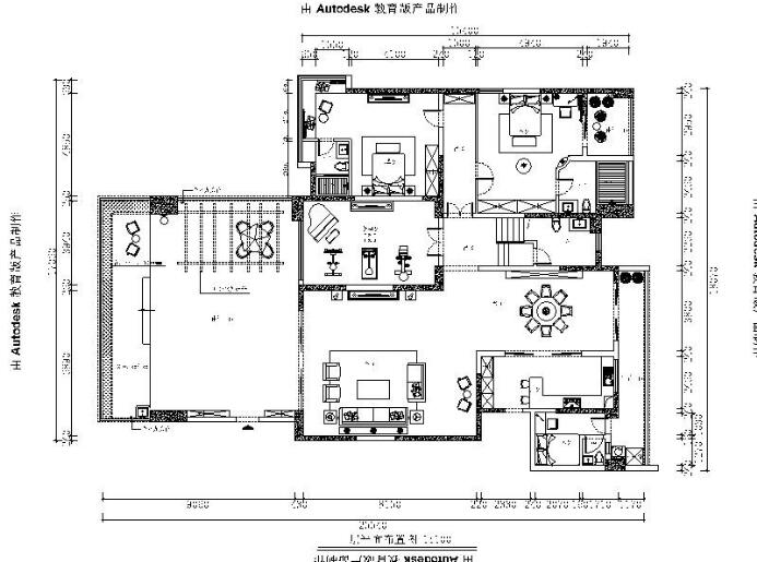 [广东]知名地产集团观城别墅样板房室内设计施工图（含效...-1
