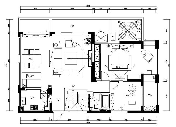 [杭州]超豪华精品港式别墅室内设计施工图（含高清效果图...-1