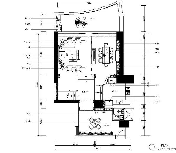 [南京]清新简欧混搭风样板房室内设计施工图-1