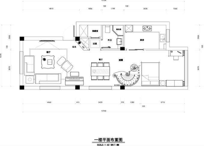 [深圳]欧式住宅室内空间设计施工图（含效果图）-1