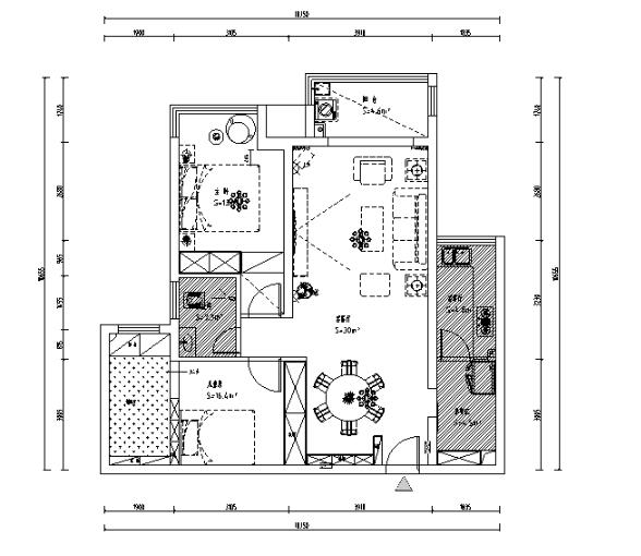 现代风格小家居局部改造施工图（含效果图）-1