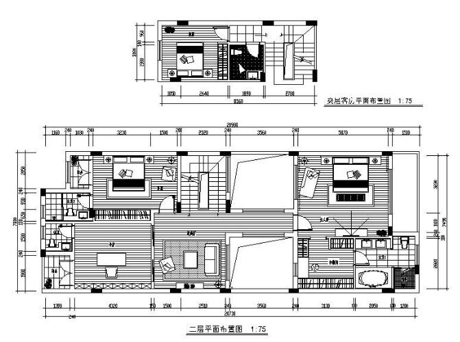 全套现代精致别墅设计施工图（含效果图）-1