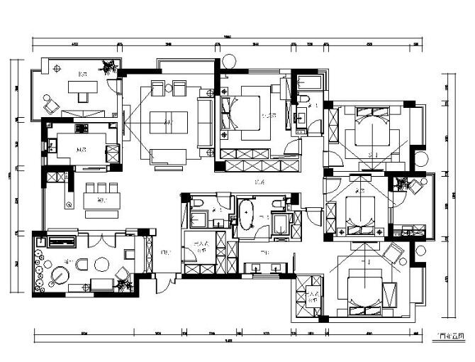 [杭州]现代简约精致四居室装修设计施工图（含实景图）-1