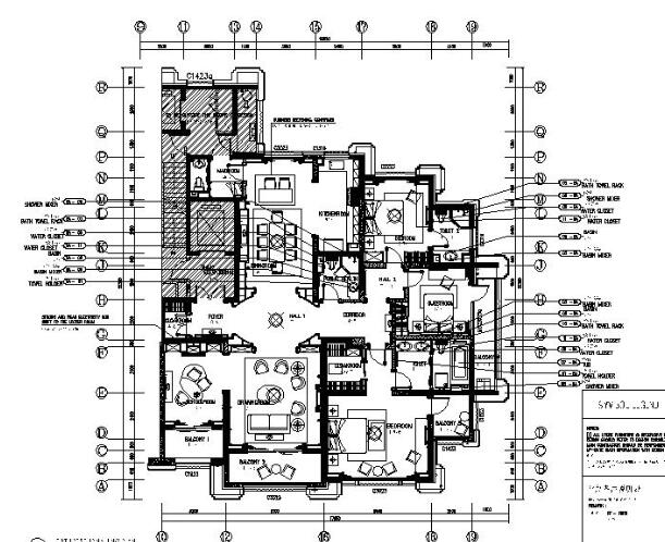 [石家庄]简约欧式样板房设计施工图（含实景图）-1