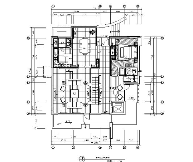 [北京]景园别墅C户型全套施工图（含效果图）-1