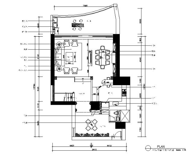 [广东]一套欧式别墅设计CAD施工图（含效果图）-1