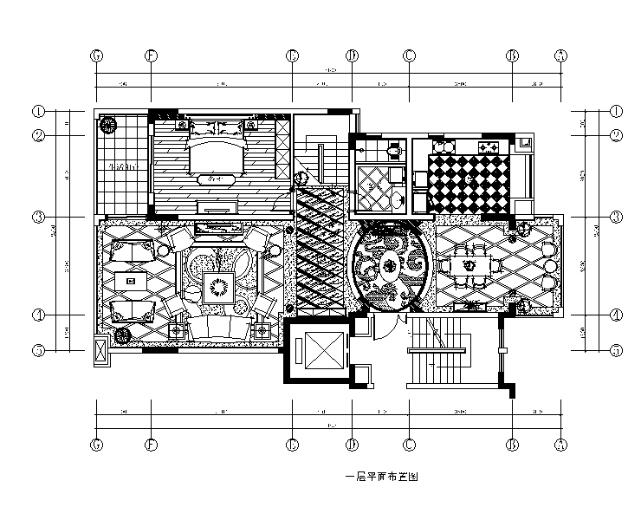 欧式风格跃层住宅设计CAD施工图(含效果图)-1