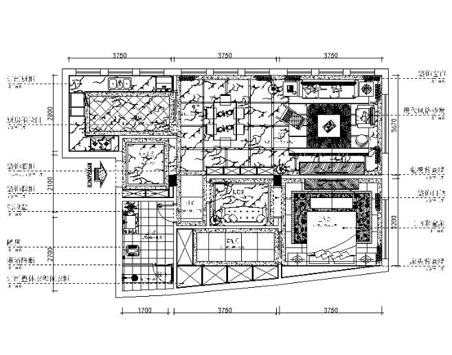 [重庆]现代风格复式楼设计CAD施工图（含效果图）-1