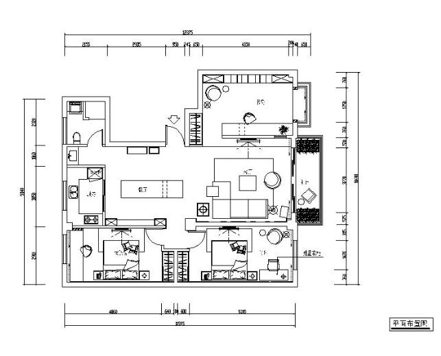 现代风格雅间样板房设计CAD施工图（含效果图、3D模型）-1