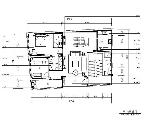 [福建]样板间设计CAD施工图（含效果图）-1