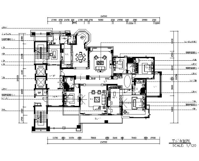 [广东]欧陆风格别墅设计CAD施工图（含效果图）-1
