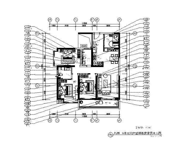 [广东]简欧风格样板房CAD施工图（含实景图）-1