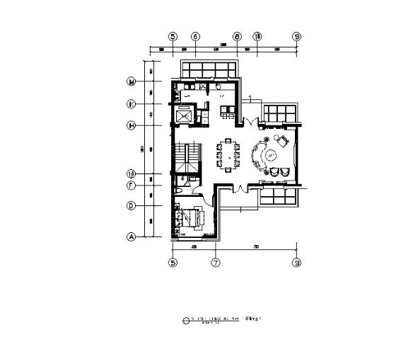 [上海]混搭风格别墅样板房CAD施工图（含实景图）-1