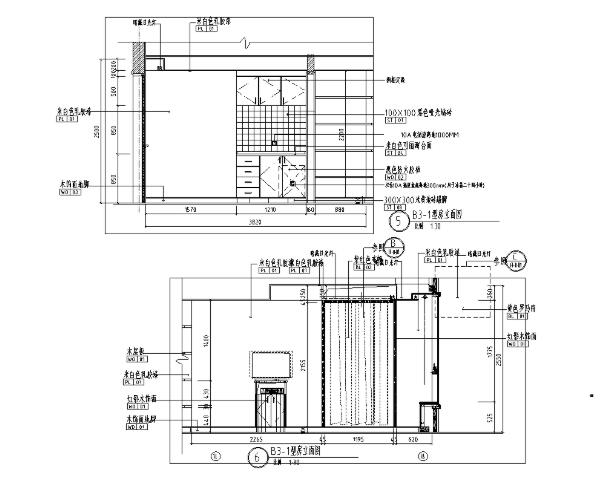 上海礼顿国际公寓B3-1型样板间室内设计施工图-1