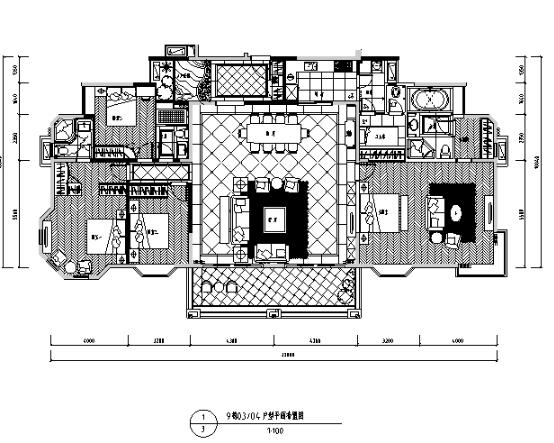 邱德光明珠花园9栋0304型施工图-1