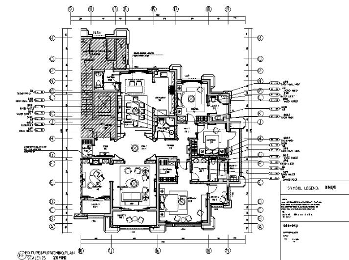 [河北]简约欧式9号楼设计样板房设计施工图（附效果图）-1