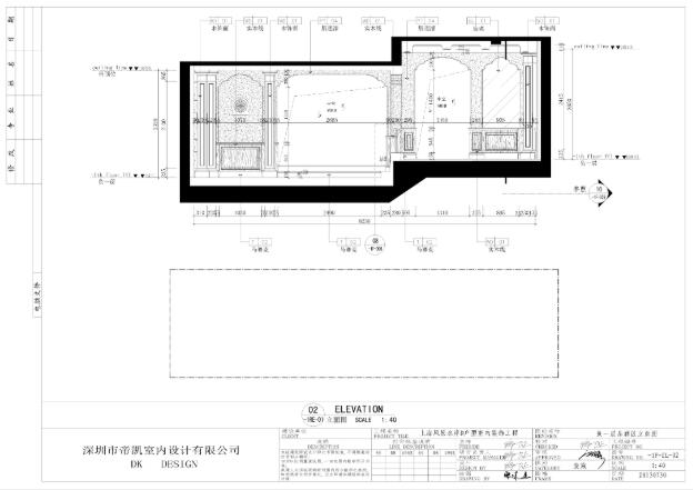 欧式-上海风景水岸样板房设计施工图（附效果图、模型）-1