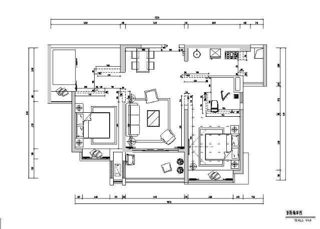 地中海风格东部现代城花园样板间设计施工图（附效果图...-1