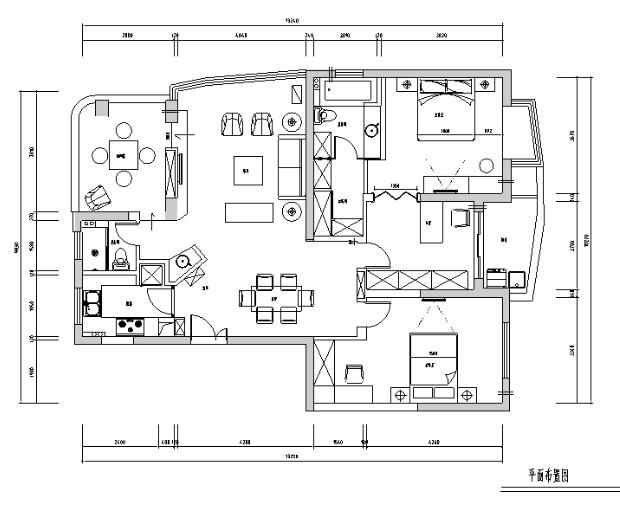 [江苏]衡泰花园洋房二居室住宅设计施工图（附实景图）-1