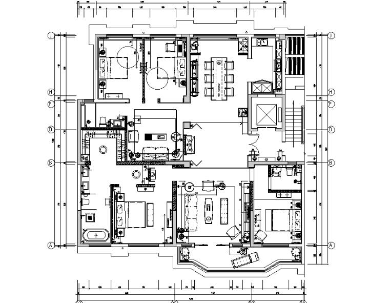 [郑州]正弘瓴当代中式样板间设计施工图及效果图-1