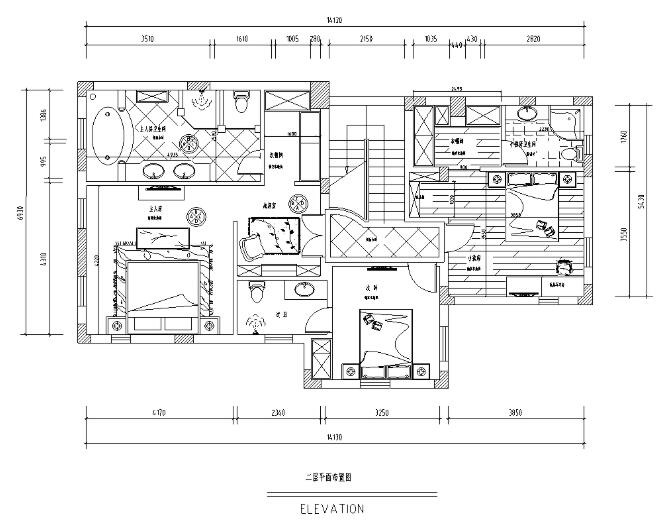 [天津]某三层现代风格别墅装饰施工图-1