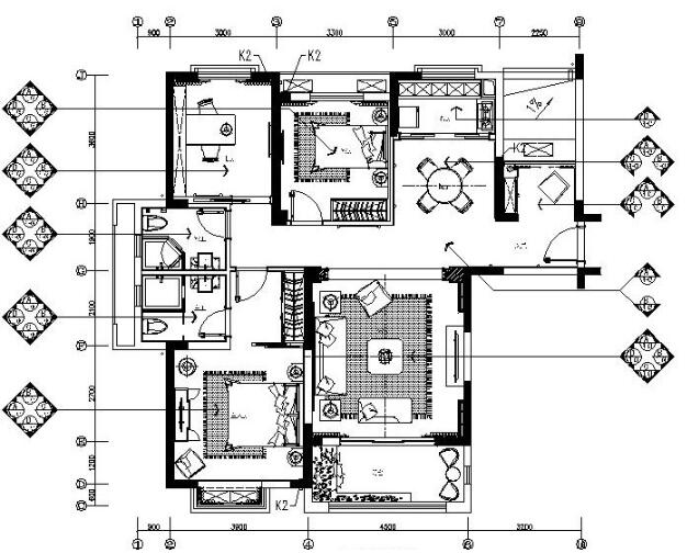 [广东]深圳华强城130㎡样板间施工图设计（附效果图）-1