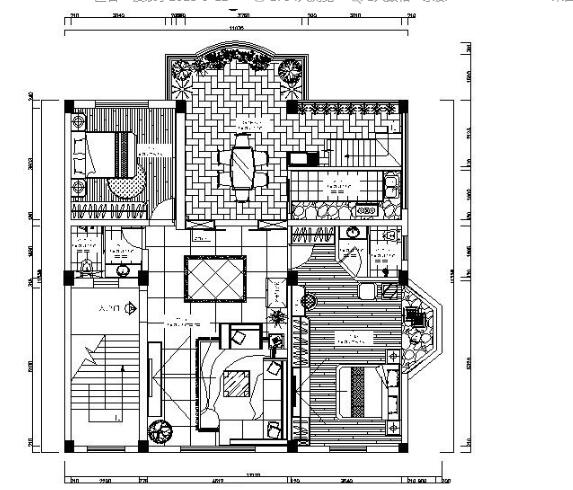 双层独栋别墅内部装修整套施工图设计（附效果图）-1