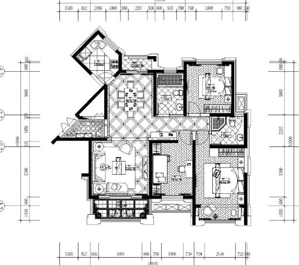 新古典主义风格住宅施工图设计（附效果图）-1