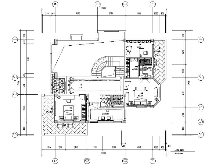 [福建]居住主题三层别墅施工图及效果图-1