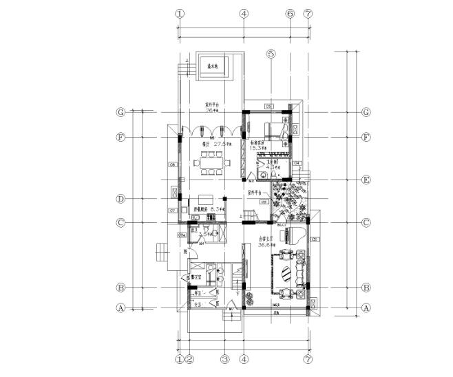 [福建]某古典别墅施工图及效果图-1