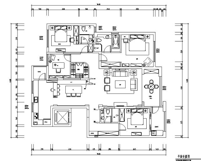 [江苏]英式田园风190平米住宅设计施工图（附效果图）-1