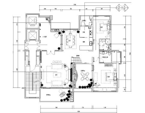 [广东]东莞幸福花苑一期2栋A1b样板房施工图-1