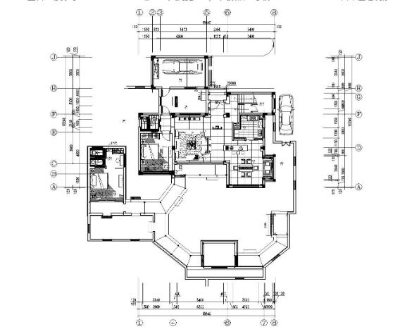 [江苏]新中式风格别墅样板间装修施工图（附效果图）-1