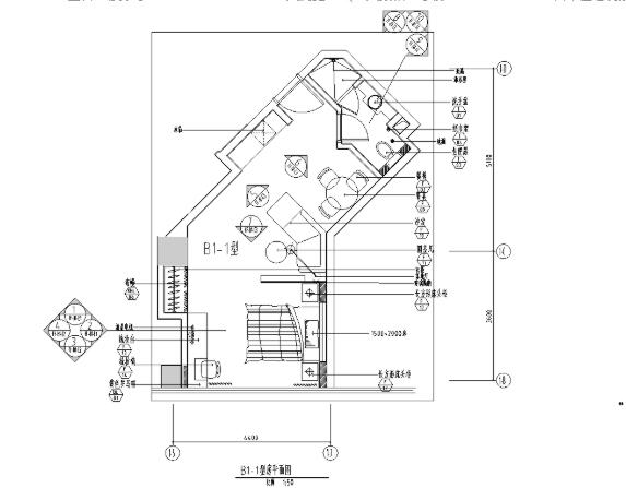 [上海]礼顿国际公寓B1及B2-1户型样板间施工图-1