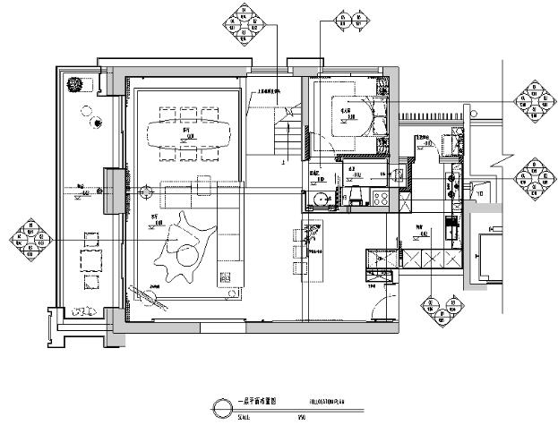 [广东]壹方中心项目6-C户型样板房室内设计施工图（附效...-1