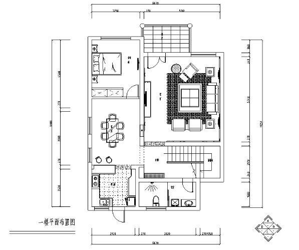 金源三层经济型别墅室内装修图（附效果图）-1