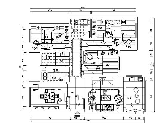 现代简约风住宅设计施工图（附效果图）-1