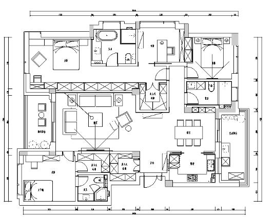 高级木质空间别墅设计施工图（附效果图）-1