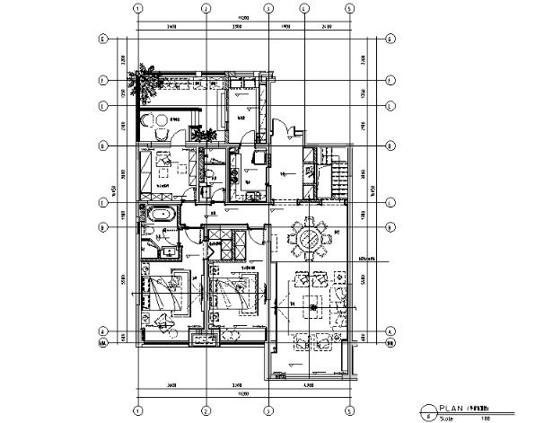 新韵至雅|古典邂逅现代样板间设计施工图（附效果图）-1