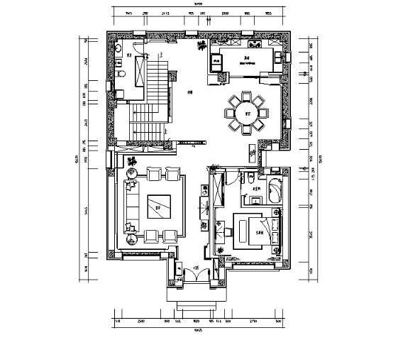 新中式风格三层别墅设计施工图（附效果图）-1