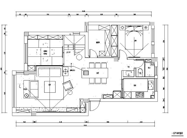 蓝色D小调|江南名楼住宅设计施工图（附效果图）-1