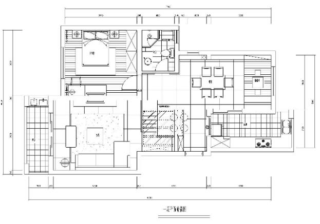 [江西]苏州简约时尚风格常熟老街160复式加跃层室内施工...-1