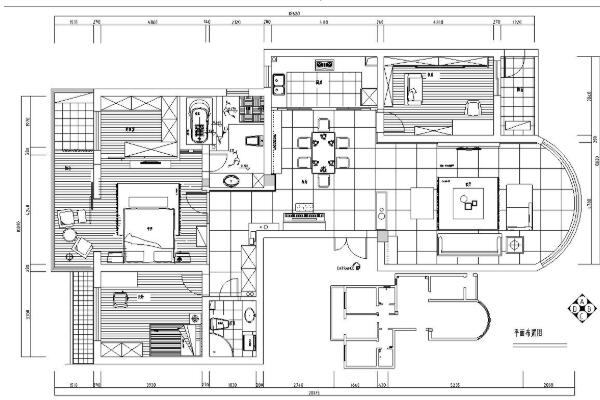 现代风格室内施工图设计（含实景照片）-1