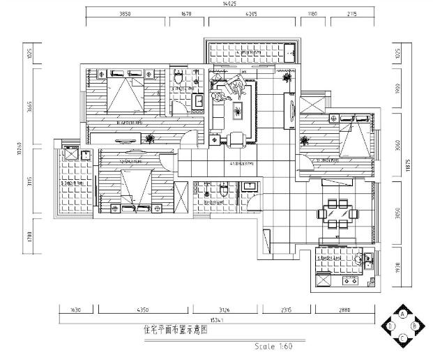 现代简欧混搭风格施工图设计（附实景图 ）-1