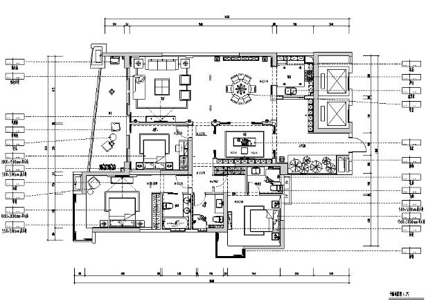 中式风格样板房设计施工图（附效果图）-1