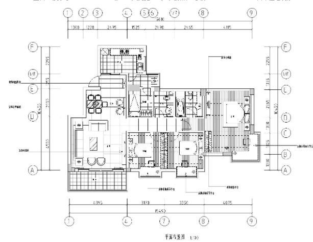 米黄现代风格风格施工图（附效果图）-1